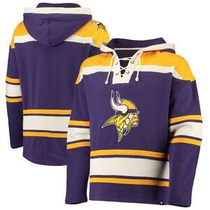 Minnesota Vikings '47 Lacer V-Neck Pullover Hoodie - Purple/Gold